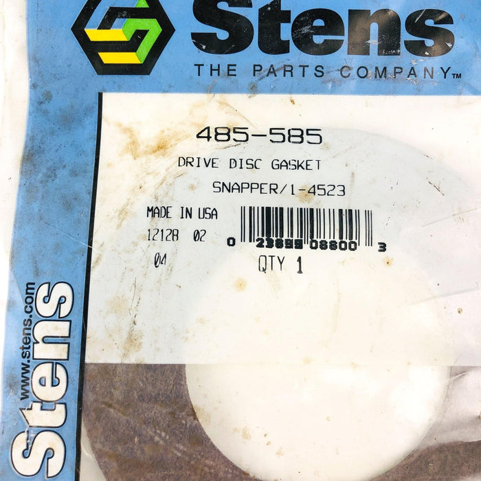 Stens 485-585 Drive Disc Gasket NOS For Snapper 14523 5