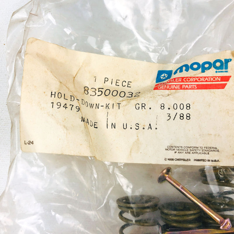 Mopar 83500032 Hold Down Kit for Brake Shoe Gr 8.008 OEM NOS USA Made Sealed 4