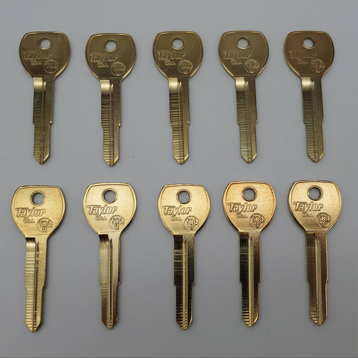 10x Taylor T80U / T61E Key Blanks Toyota Valet Key for T61F Nickel Silver NOS 3