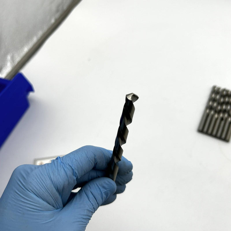 8pk Cle-Line C18419 Jobber Length Drill 1898L 11/32 Left Hand Spiral HSS Bright 5