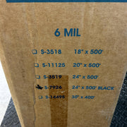 Uline S-7926 Black Poly Tubing Roll 6 Mil 24" x 500' LDPE Non-Vacuum 1 Roll 4