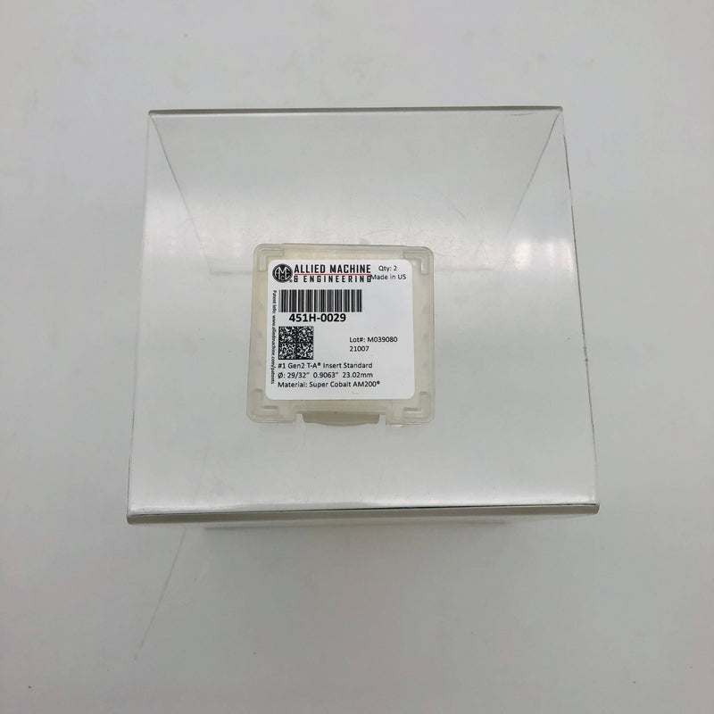 2x Allied Machine 451H-0029 Drill Insert 1 GEN2 TA SC AM200 29/32 Super Cobalt 8