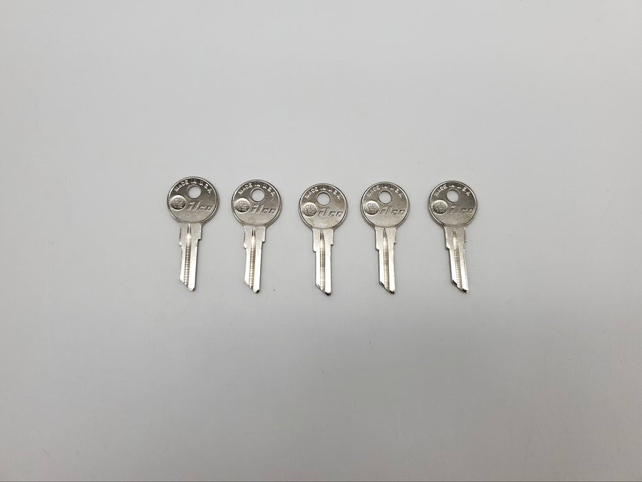 5x Ilco CU12 Key Blanks for Mercury Mariner Outboards Nickel Plated USA Made 3