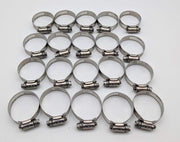 Ideal Tridon Size 24 Hose Clamps 1/2" Wide 1" to 2" 301 SS 67-4 Pack of 20 1