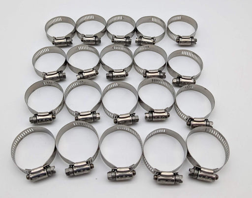 Ideal Tridon Size 24 Hose Clamps 1/2" Wide 1" to 2" 301 SS 67-4 Pack of 20 1