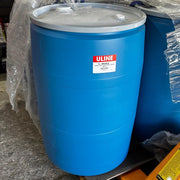 U-Line S-9945BLU Plastic Drum with Lid 55 Gallon Open Top Blue Quick-Lock 1