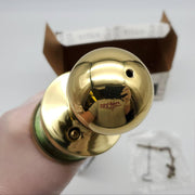 Kwikset Door Knob Polished Brass US3 Privacy Lock Titan 730CA BS NOS 2