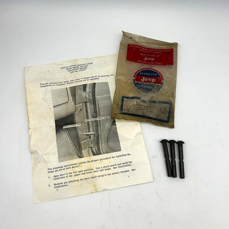 Kaiser Jeep 978757 Door Hinge Pin Kit for Jeepster Series OEM NOS Missing 1 Pin 3