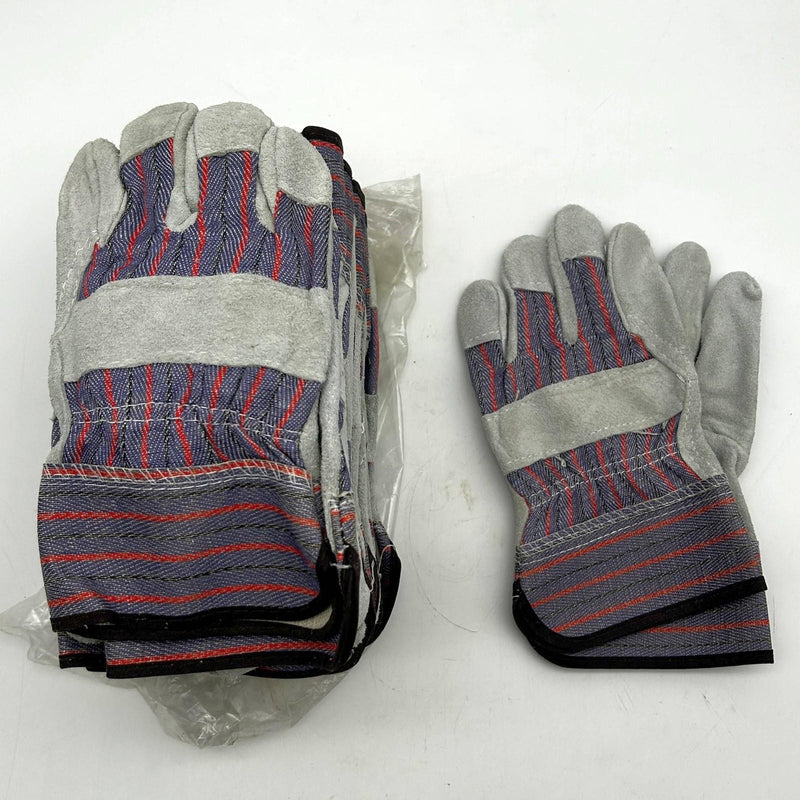 Wells Lamont Y3407 Split Leather Palm Gloves Size Large Wing Thumb 12 Pairs