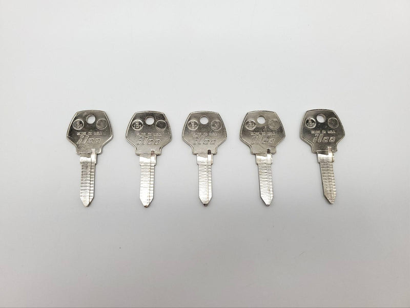5x Ilco X101 Key Blanks For Some Harley Davidson Motorcycles Nickel Plated 3