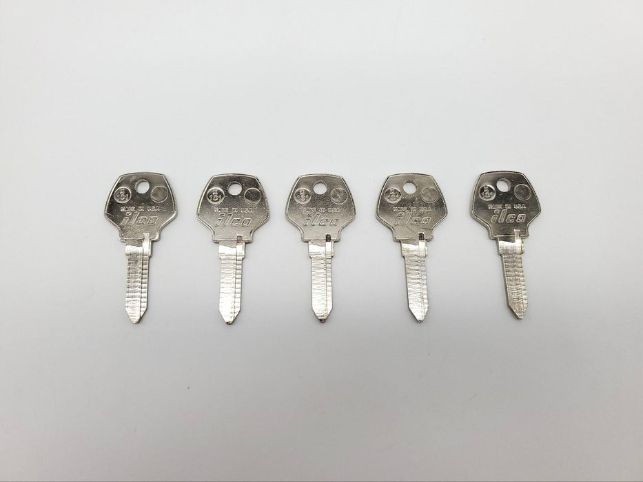 5x Ilco X101 Key Blanks For Some Harley Davidson Motorcycles Nickel Plated 3