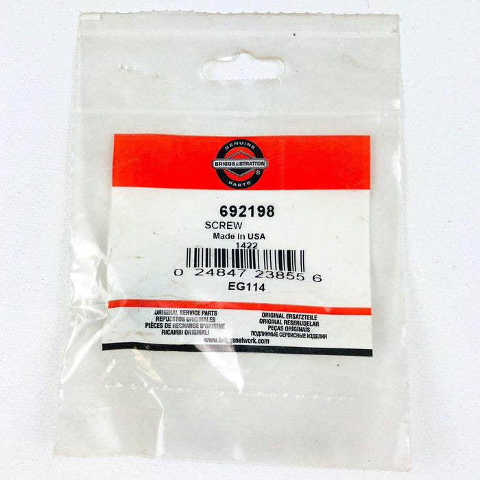 Briggs and Stratton 692198 Screw OEM NOS Sealed Clear USA 1