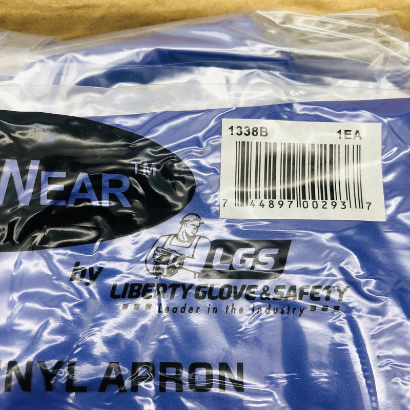 Durawear 1338B Bib Apron 35x45 6 Mil Vinyl Food Safe Blue w/ Neck Strap 50/CASE 5