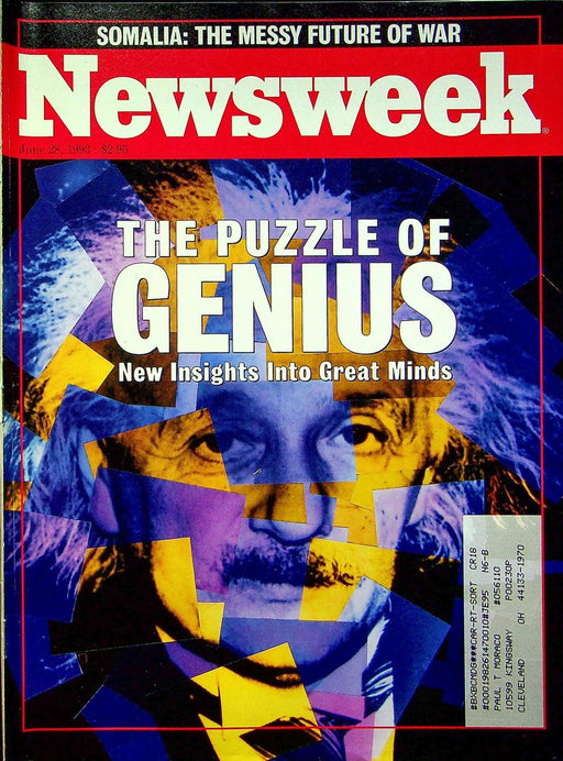 Newsweek Magazine June 28 1993 Genius Minds War in Somalia Clinton Attacks 1