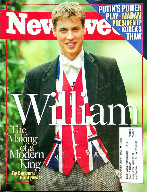 Newsweek Magazine June 26 2000 Prince William Future King England Life At Eton 1