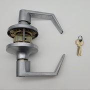 Yale Door Lever Entry Lock Double Cylinder Satin Chrome Lever Only AU5417LN 2