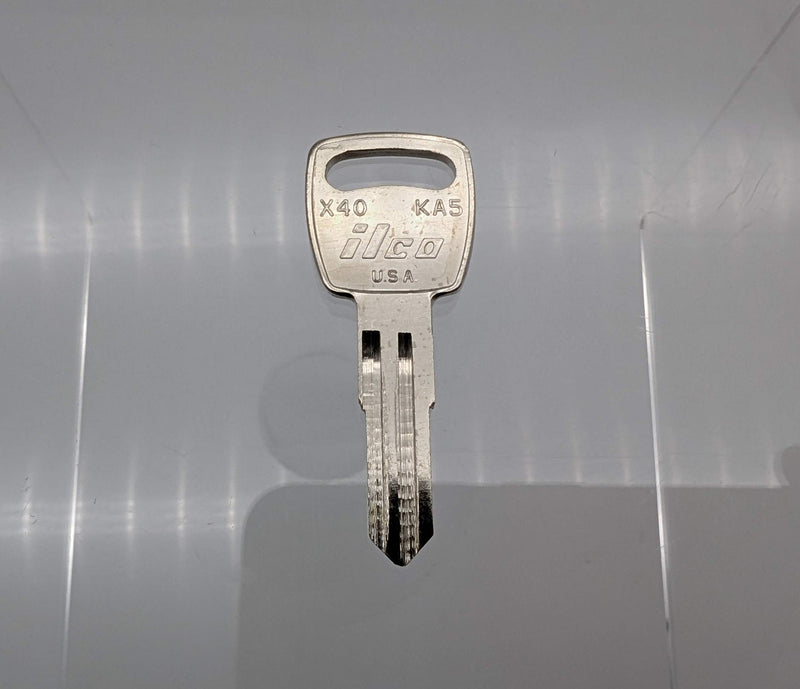 5x Ilco X40 Key Blanks for Some Older Kawasaki Motorcycles Nickel Plated