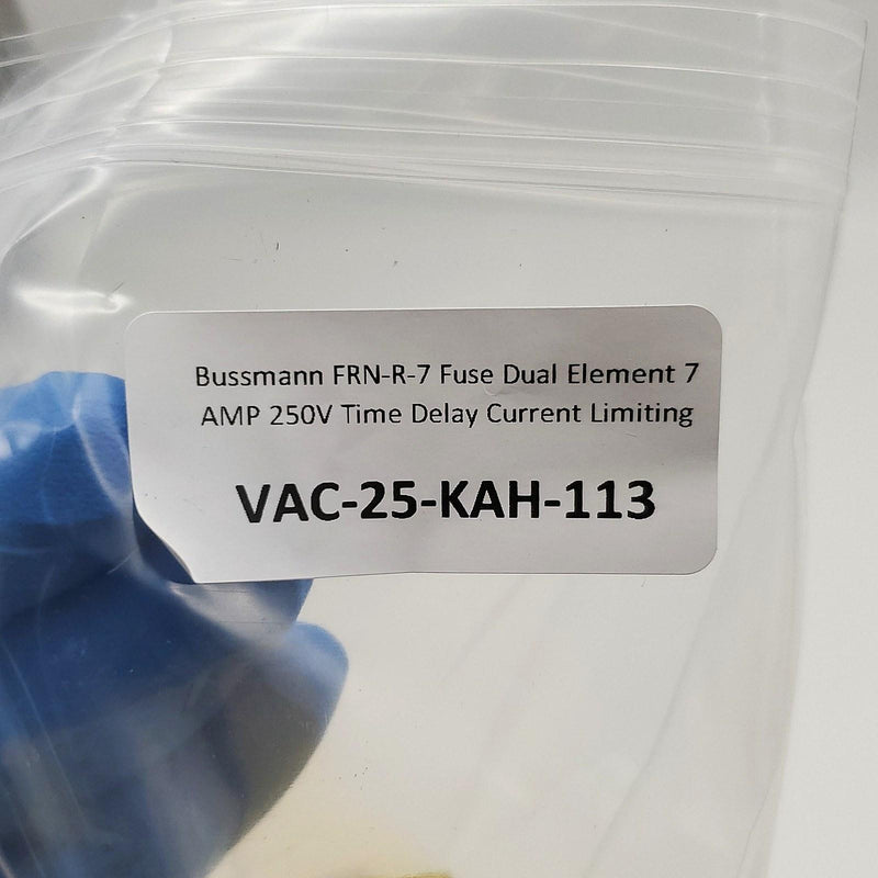Bussmann FRN-R-7 Fuse Dual Element 7 AMP 250V Time Delay Current Limiting 6