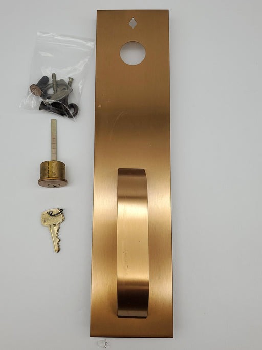 Sargent Exit Device Trim Satin Bronze w/ Rim Cylinder for 5800 Series 814-PSB 2