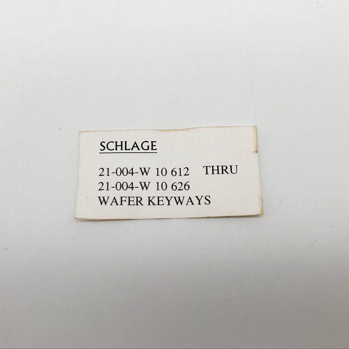 Schlage Lock Cylinder 21-004 W for 10 Series 927 Keyway Satin Chrome Keyed Alike 7