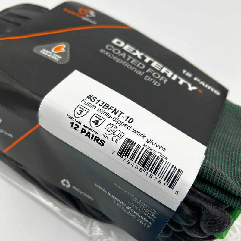 Superior S13BFNT Cut Resistant Glove 10 XL Nylon Nitrile Dexterity 12 Pairs 2