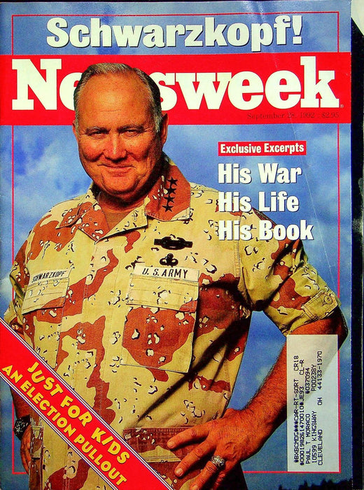 Newsweek Magazine September 28 1992 H Norman Schwarzkopf Desert Storm Commander 1