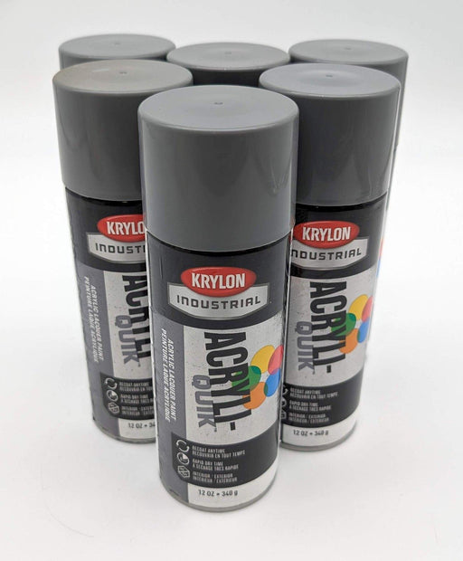 Krylon Acrylic Spray Paint Smoke Gray 16oz K01608 Industrial Pack of 6 Cans 1