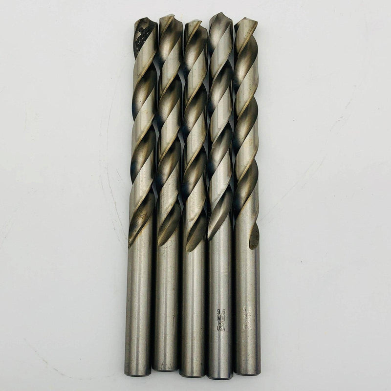 Cle-Line C62894 GP Jobber Drill Bit 1898 9.6MM HSS Right Hand Cut Pack of 5 1