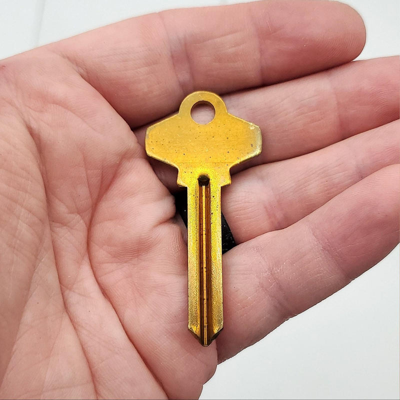 5x Schlage 35-180 Key Blanks Wafer Gold-Tone Brass USA Made Original OEM 2