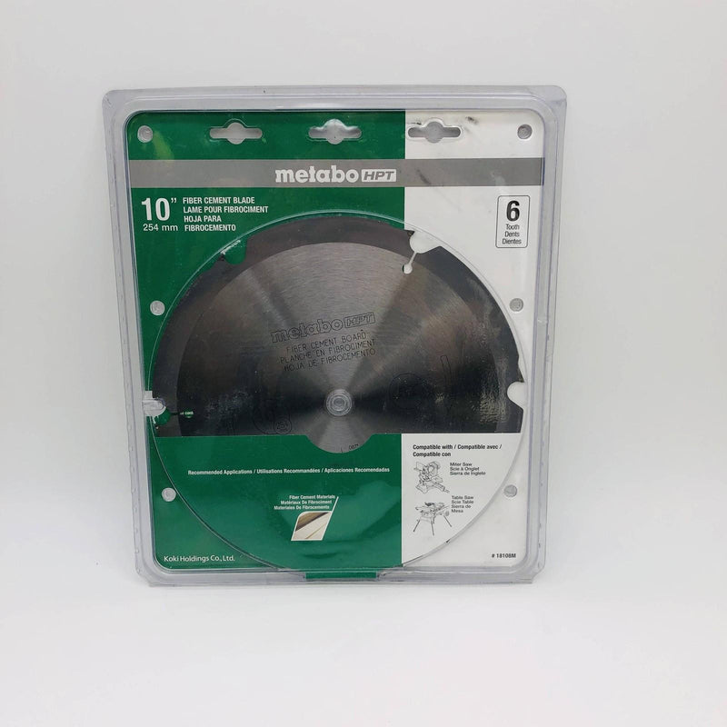 Koki 18108M Hardi Board Blade 10in Fiber Cement 6 Tooth Polycrystalline Diamond 7