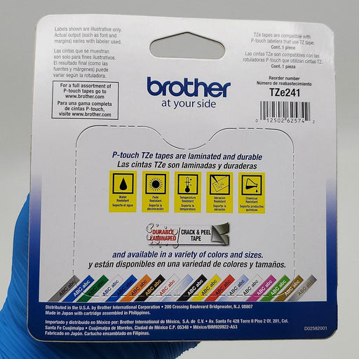 Brother TZe-241 3/4" Labeling Tape 0.7in x 26.2ft for P-Touch 2