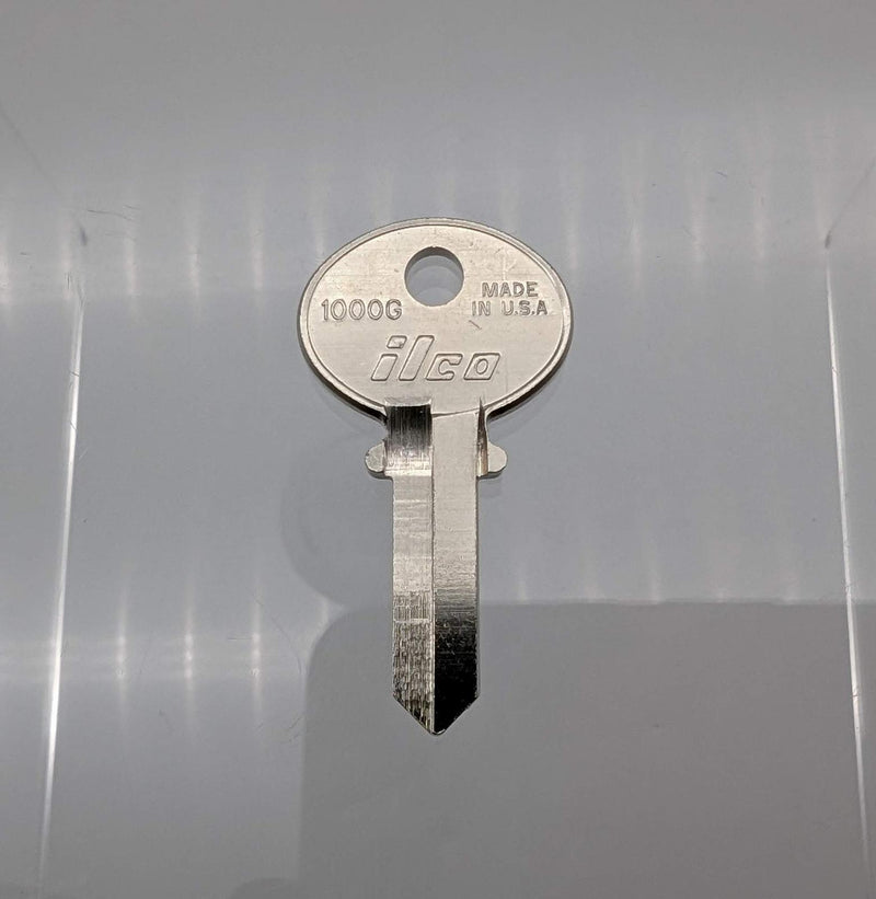 10x Ilco 1000G Key Blanks for Older Corbin Cabinet & Utility Locks Nickel Plated 1