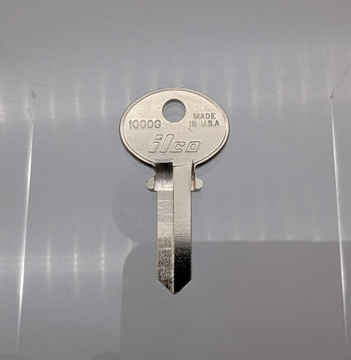 10x Ilco 1000G Key Blanks for Older Corbin Cabinet & Utility Locks Nickel Plated 1