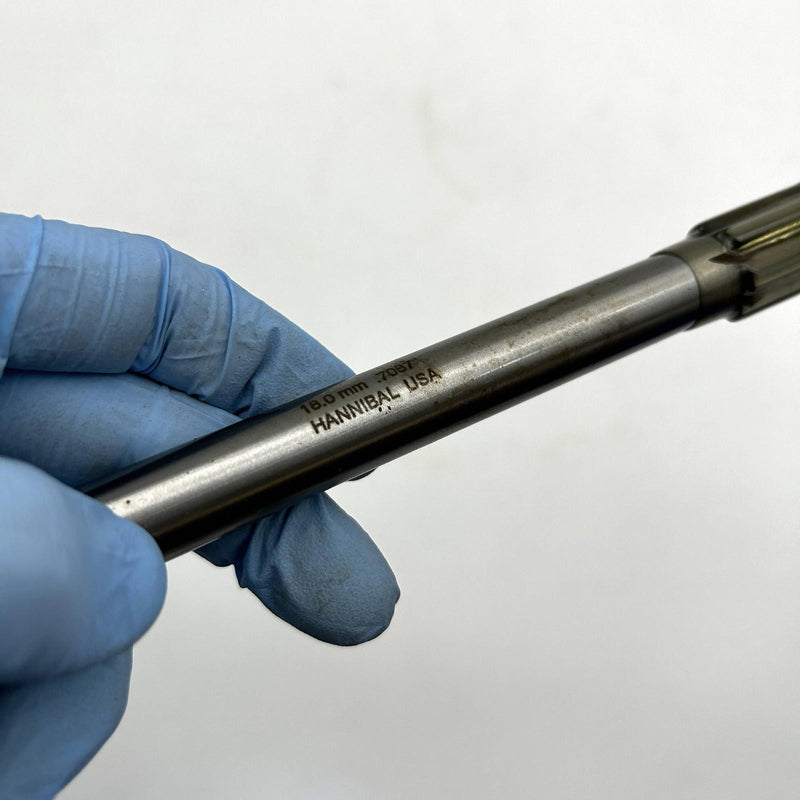 Hannibal 400180 Reamer Straight Shank and Flute Type 400 0.7087/18mm 9/16 Shank