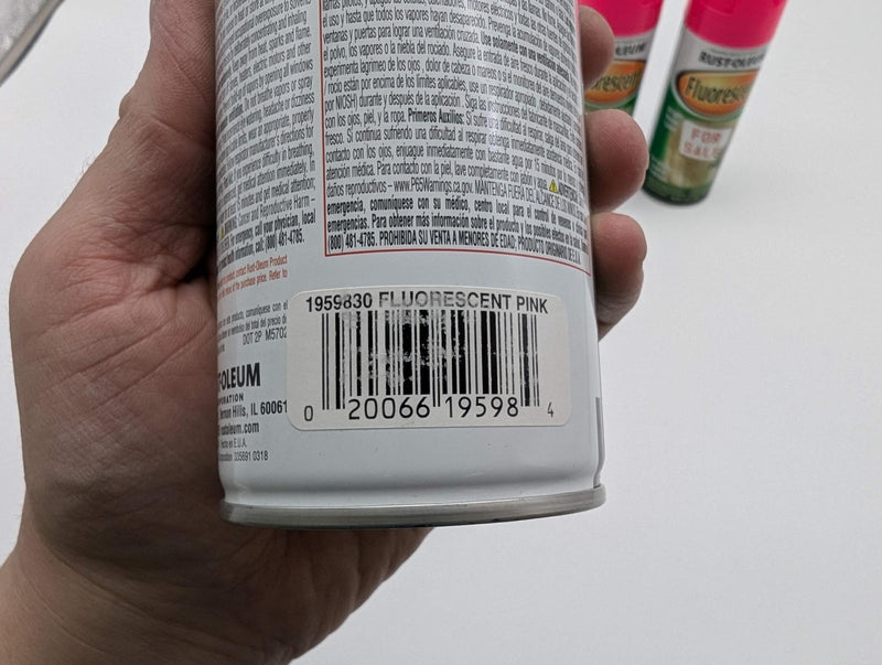 Rust-Oleum Fluorescent Bright Neon Pink Spray Paint 11oz 342569 Pack of 3 Cans 3