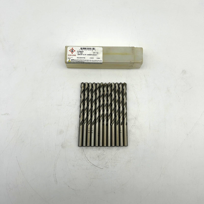 Cle-Line C22975 Jobber Length Drill Bit 1898 Letter G HSS Bright Right Hand 12pk 8