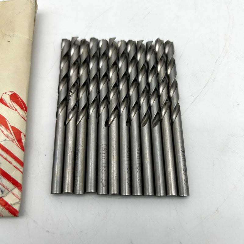 Cle-Line C62856 Jobber Drill Bit 5.8MM 1898 General Purpose HSS Bright Lot of 12