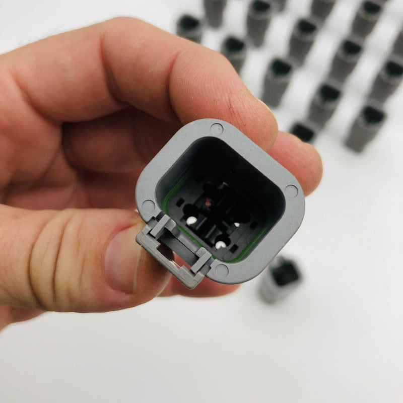 TE Connectivity DTP04-4P Receptacle Connector 4 Pin Grey Wire to Wire Pack of 25 6