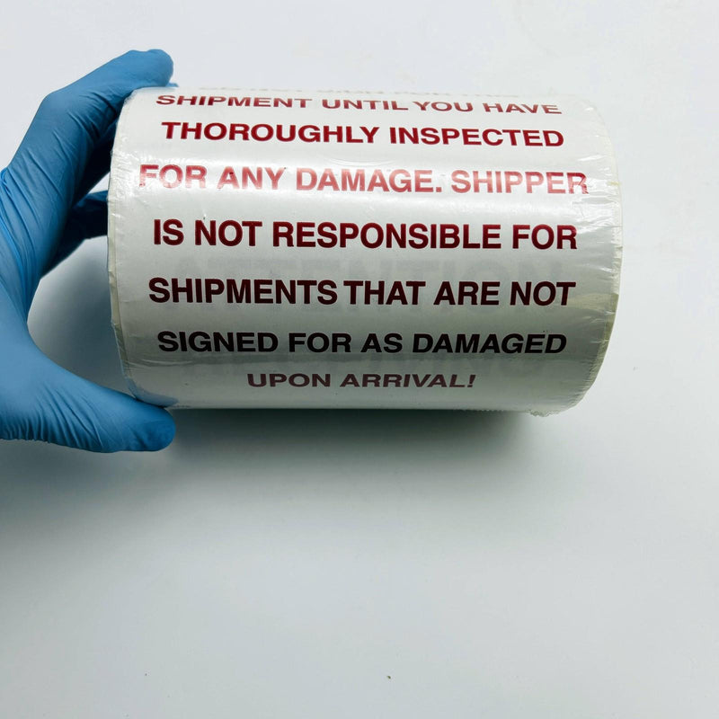 Decker DL3175 Attention Receiving Labels Do Not Sign 6X10 Pallet Label 250/Roll