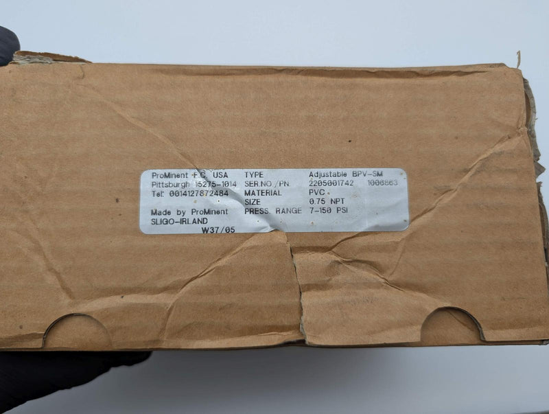 ProMinent 3/4" 3 Port PVC Pressure Relief Valve 7-150 PSI 1006863 7