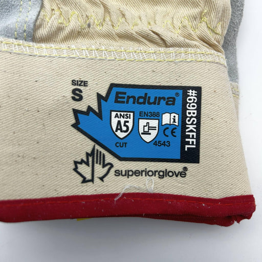 Superior Endura 69BSKFFL Leather Fitters Gloves Sz Small Made With Kevlar 2 Prs 2