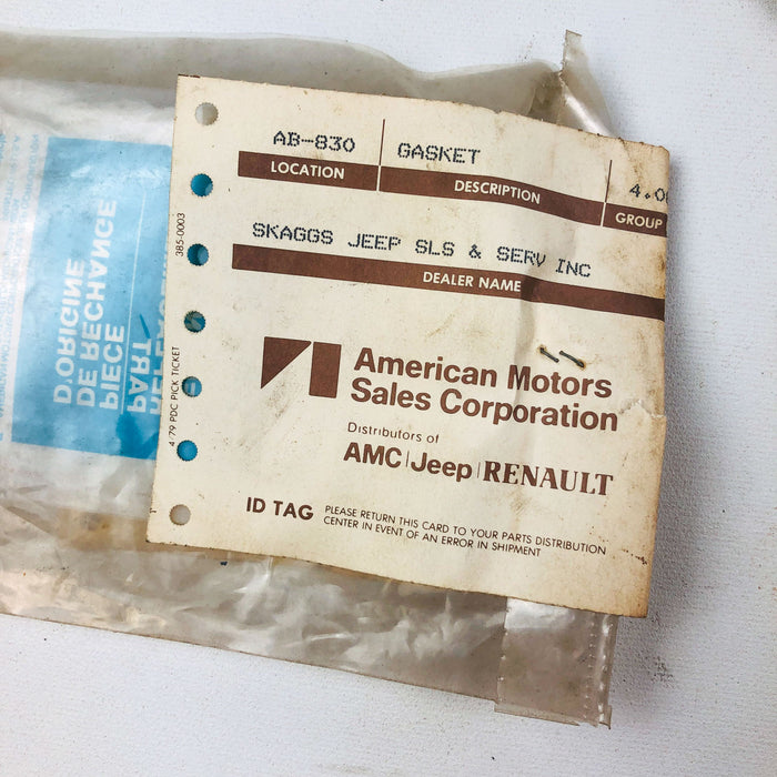 AMC Jeep 3242297 Gasket for Air Cleaner OEM NOS 1981-86 XJ Cherokee Wagoneer 5