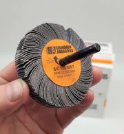 Standard Abrasives 3" x 1/2" x 1/4" Flap Wheels 120 Grit Silicon Carbide 10 PK 2