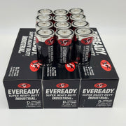 Eveready D Batteries Super Heavy Duty Carbon Zinc 1.5V 1250 R20 Case of 48 1