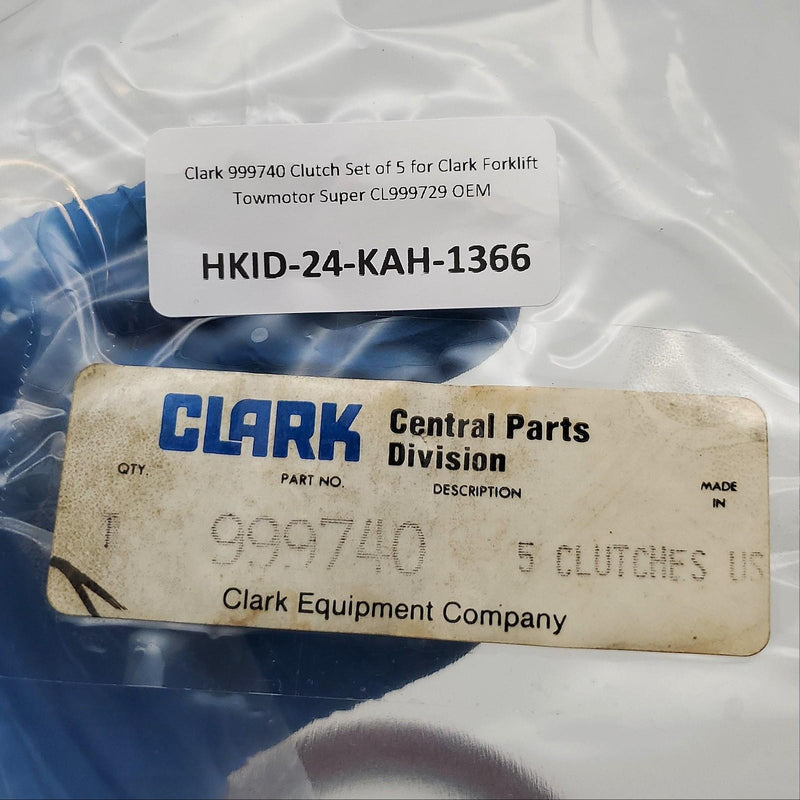 Clark 999740 Clutch Set of 5 for Clark Heavy Equipment Super CL999729 OEM 4