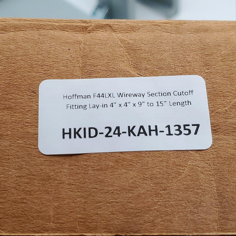 Hoffman F44LXL Wireway Section Cutoff Fitting Lay-in 4" x 4" x 9" to 15" Length 8