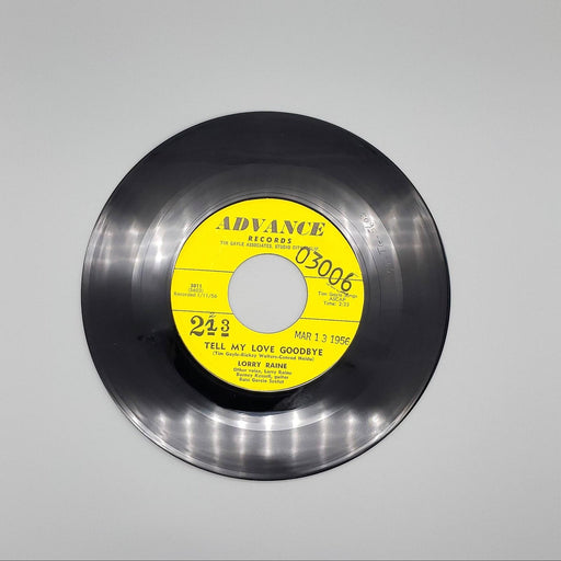 Lorry Raine Ain't Gonna Cry / Tell My Love Goodbye Single Record Advance 1956 2