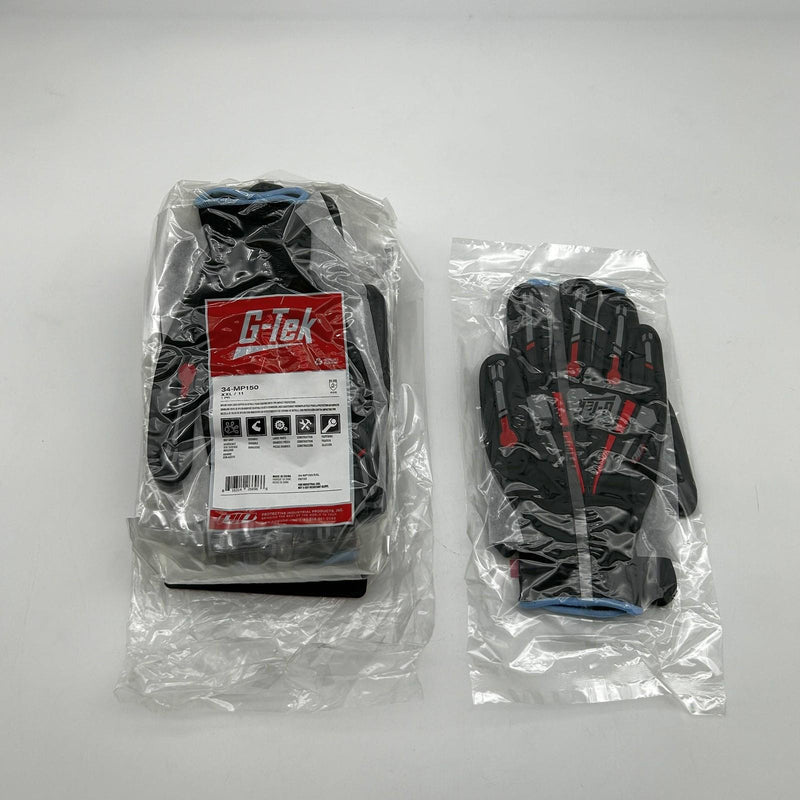 PIP G-Tek Impact 34-MP150 Gloves Size 2XL 15G Black Nylon Shell with TPR 6 Pairs 9