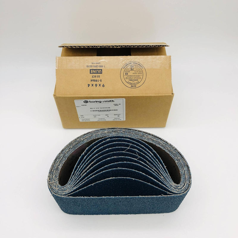 Boring-Smith 20353 Sanding Belt 4" x 24" AZX 36 Grit BTZZBL Poly Cotton 10pk 9