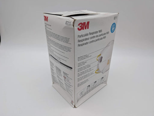 3M N95 Particulate Respirators Disposable 8211 w/ Exhalation Valve Pack of 10 2
